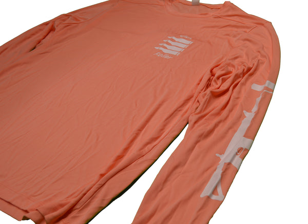 UPF 50 Performance Longsleeve - Coral Red 2XL