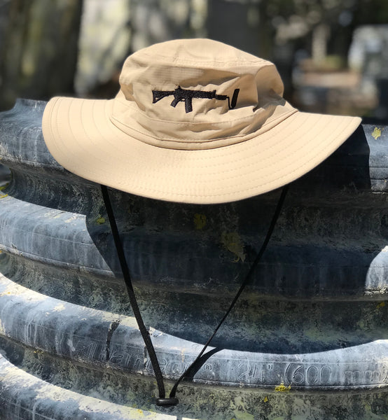 Bucket Hat - Tan/Black UPF 30+