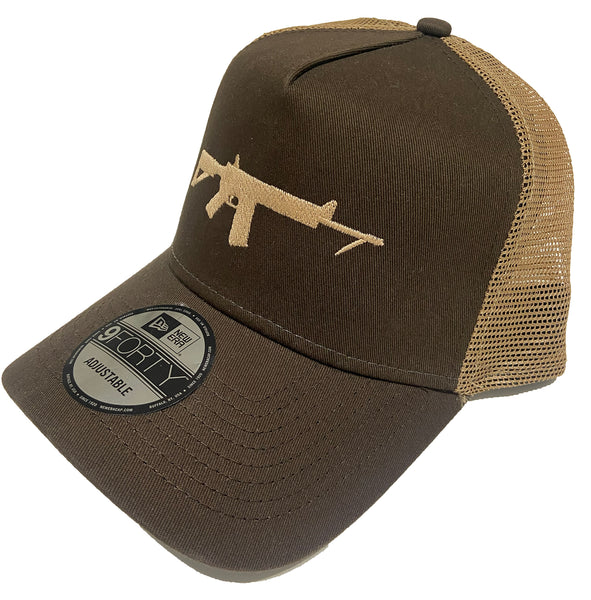 Spearfishing New Era Mesh Trucker Brown - Khaki