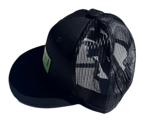 Black Mesh Flat bill - Rasta