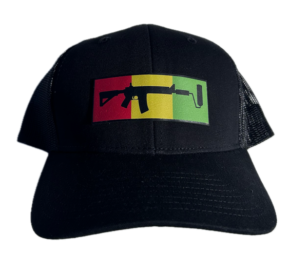 Black Mesh Trucker - Rasta