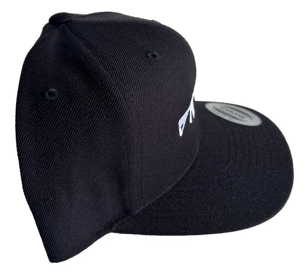Black Snapback - White