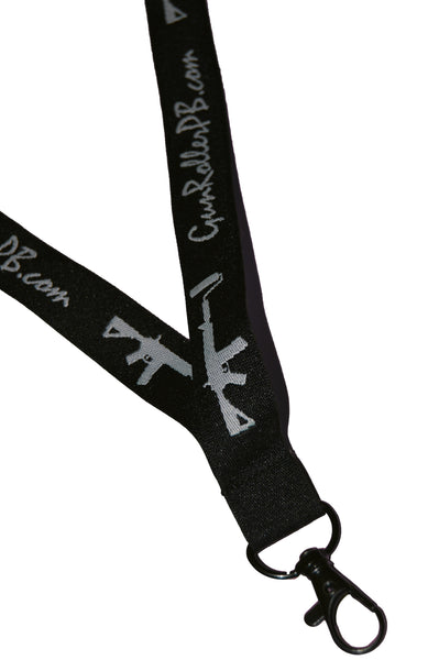 Woven Lanyard - Black/White