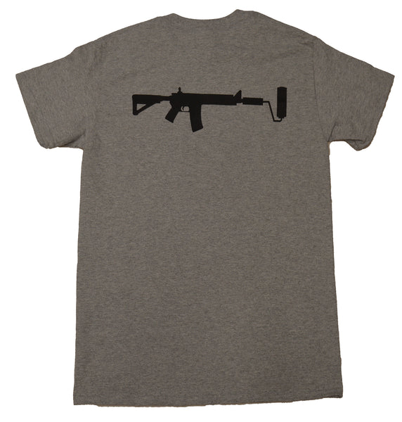 Gun Roller / Peninsula t shirt- Grey/Black